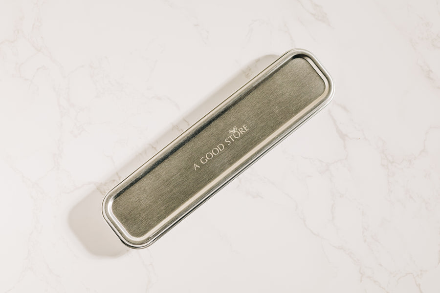 Stainless Steel Cutlery Holder / Toothbrush Travel Carry Case