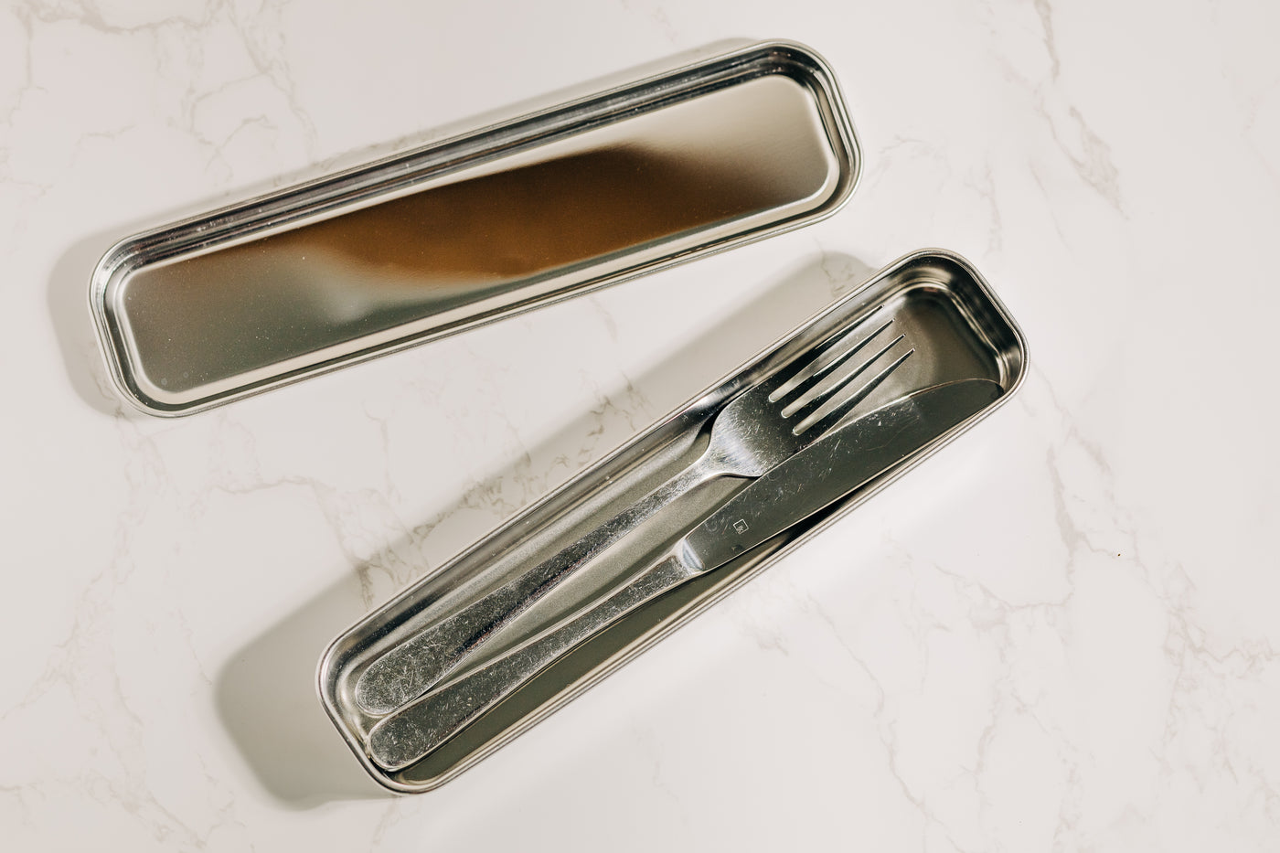 Stainless Steel Cutlery Holder / Toothbrush Travel Carry Case