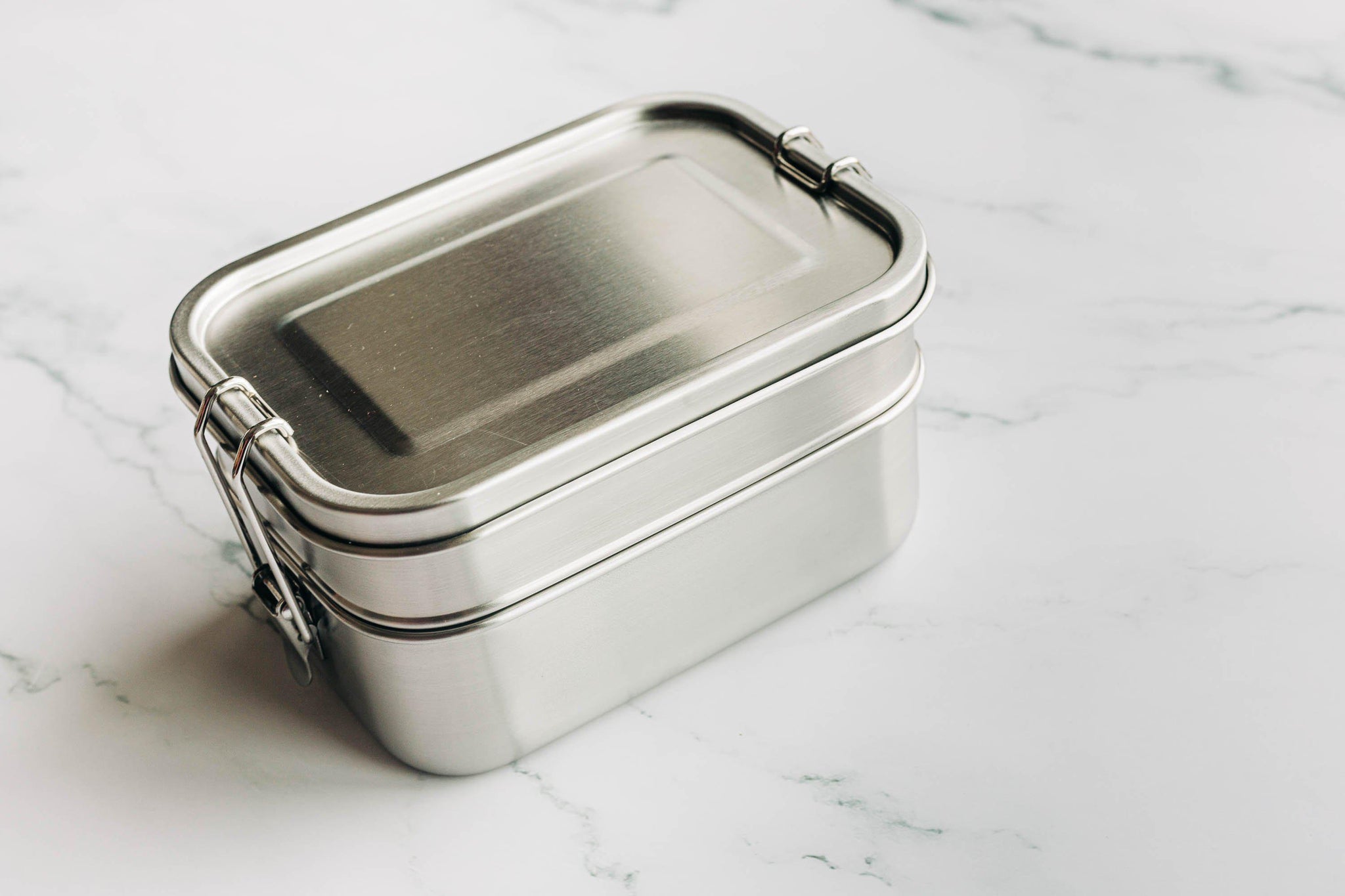 “Double Decker” - 2 Tier Tiffin Lunchbox Stainless Steel